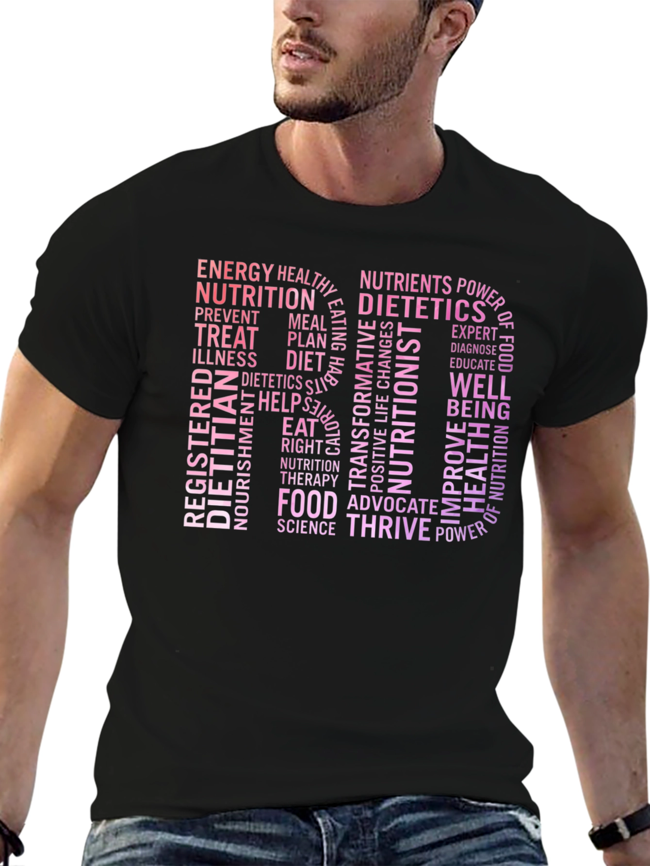 RD Registered Dietitian Word Art T-Shirt