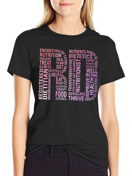 RD Registered Dietitian Word Art T-Shirt