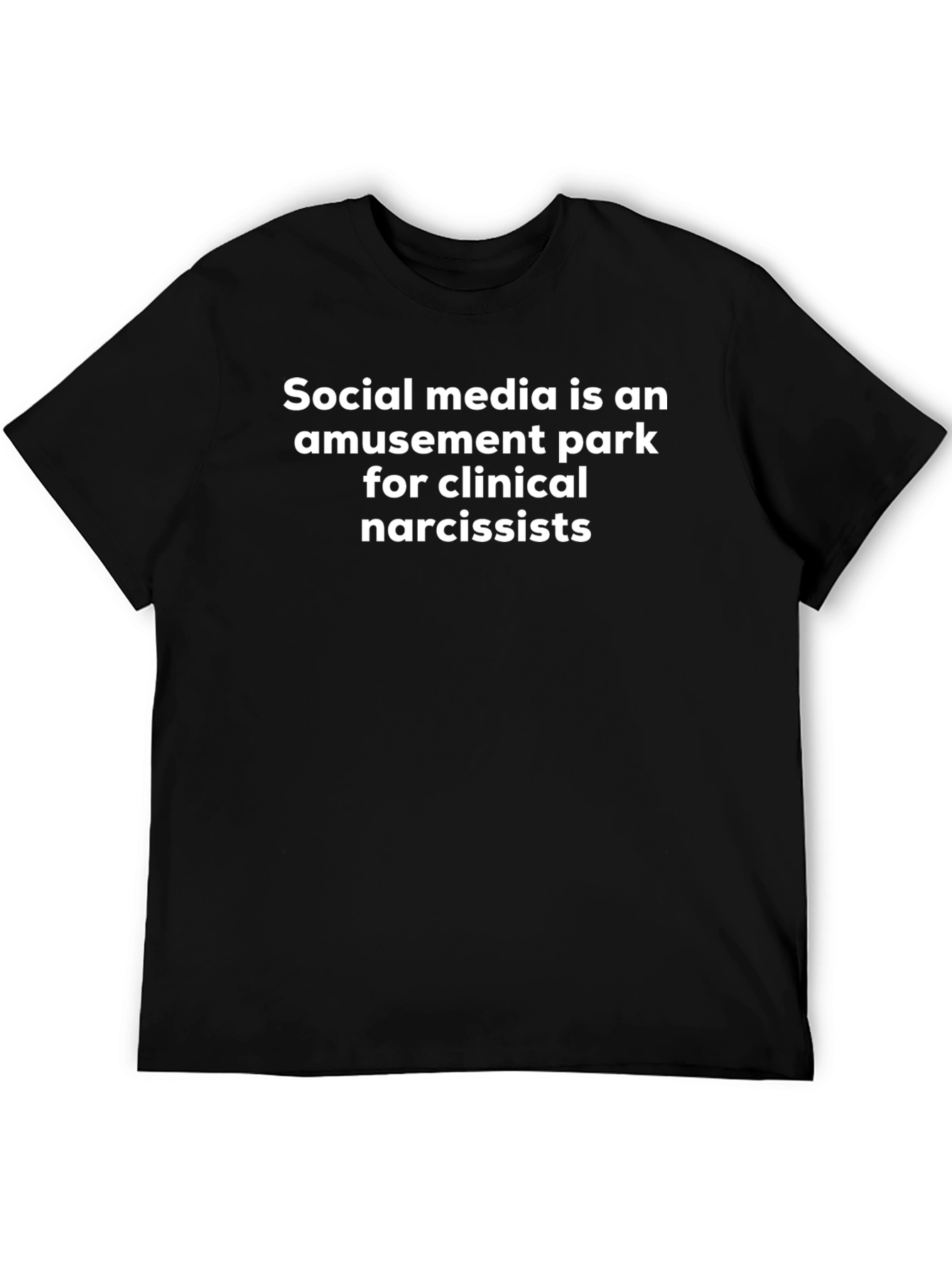Social Media Narcissist Black T-Shirt