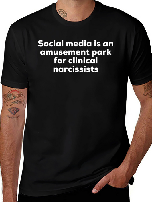 Social Media Narcissist Black T-Shirt