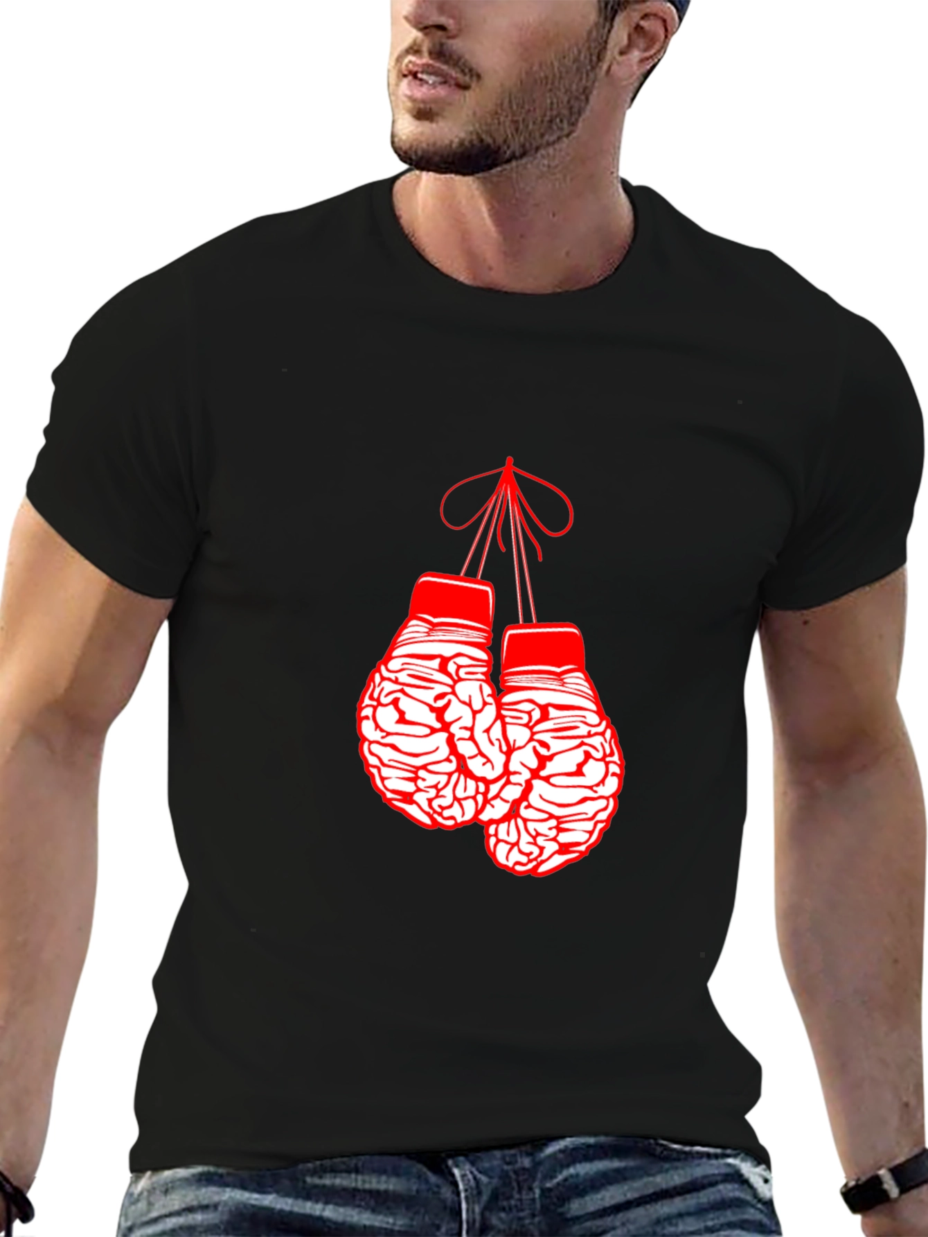 Brain Boxing Gloves Graphic Tee